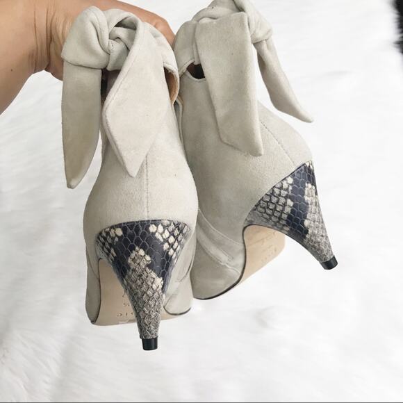 Joie Snake Kitten Heel Bootie Suede - Picture 4 of 9